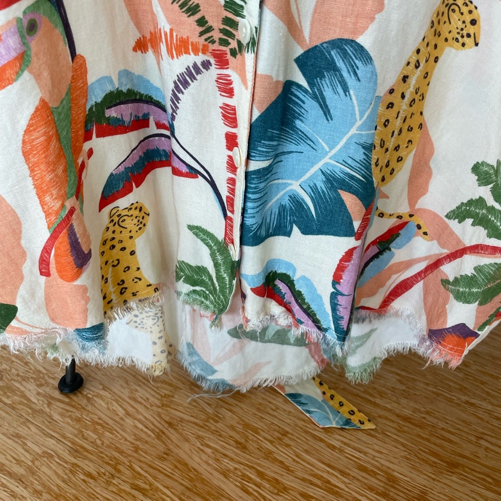 Shore linen tunic style tie dress - Picture 3 of 5